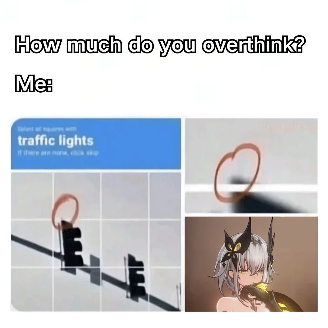 meme anime tentang overthinking