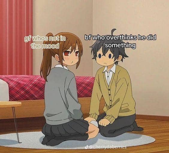 meme anime tentang overthinking