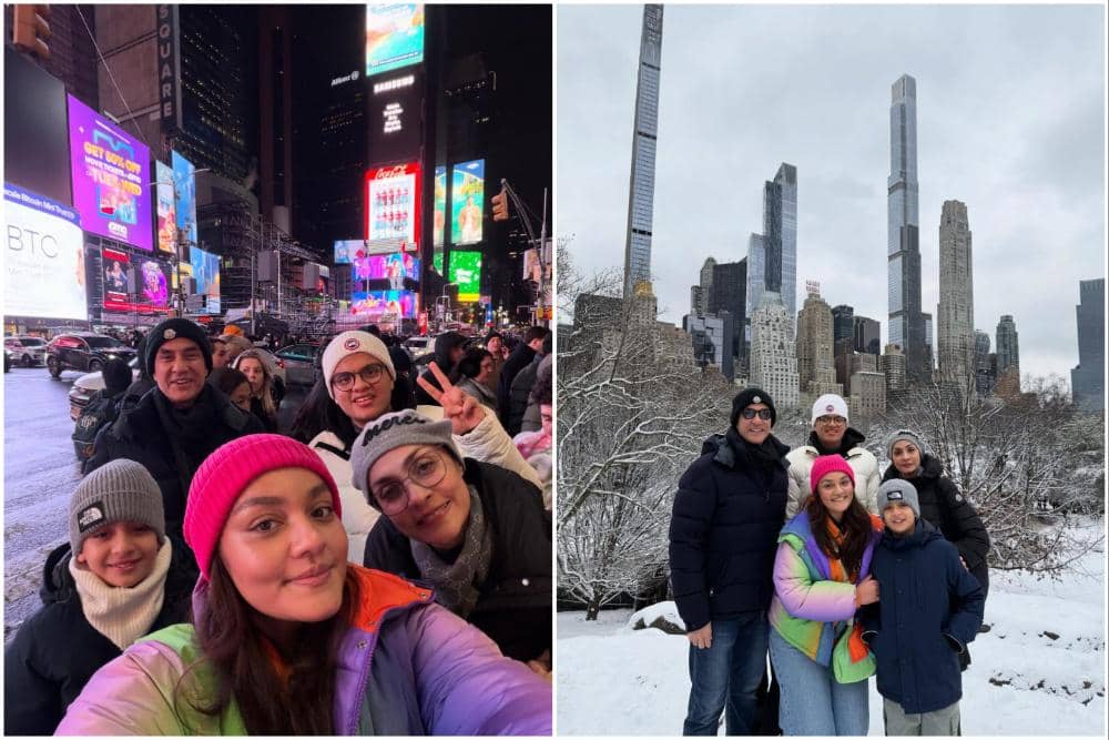 Keluarga Ferdy Hasan liburan akhir tahun di New York.