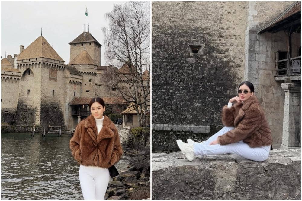 Nita Gunawan berkeliling Kota Montreux, Switzerland.