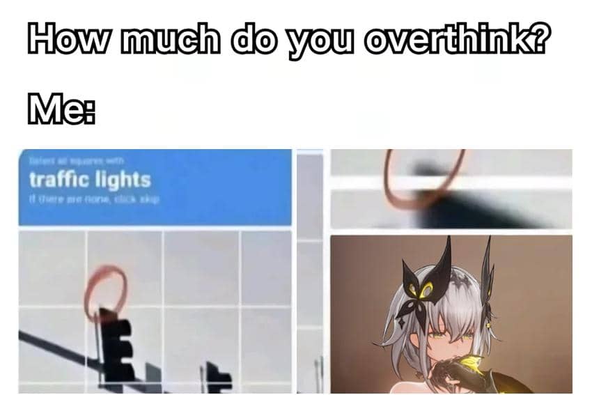 meme anime tentang overthinking