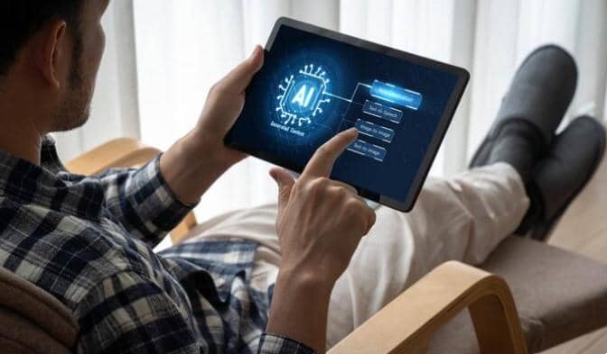 ilustrasi kerja menggunakan AI