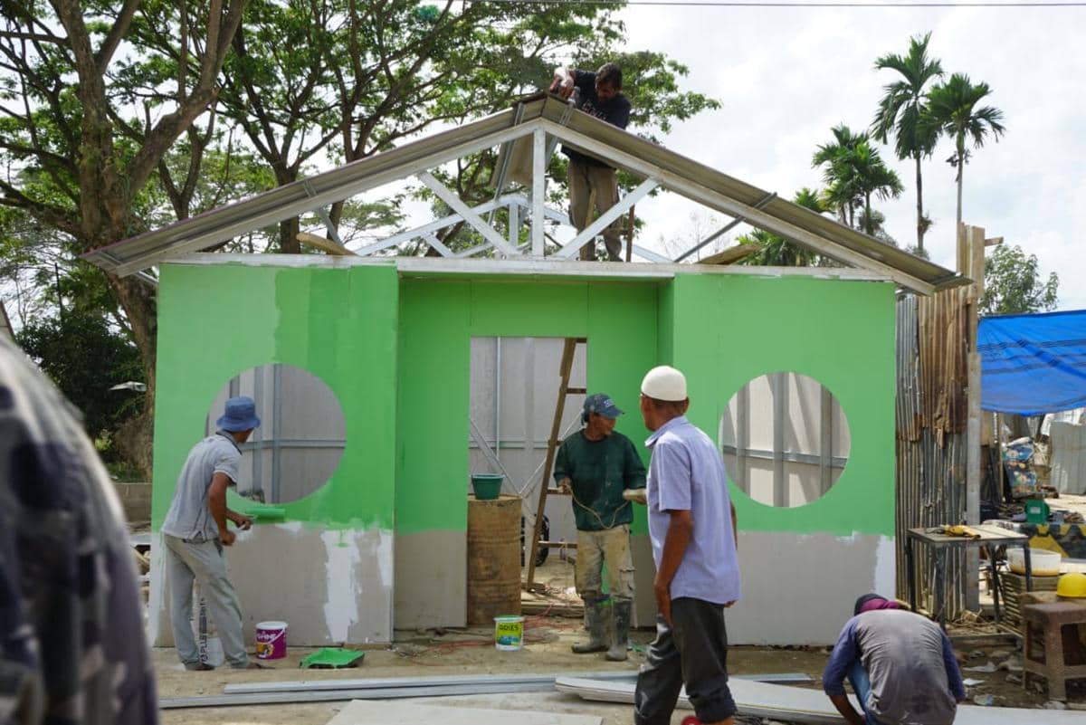 Rumah Sementara yang dibangun Dompet Dhuafa di Aceh Tamiang (dok.Dompet Dhuafa)