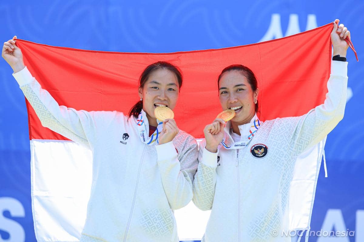 Aldila Sutjiadi dan Janice Tjen meraih emas di SEA Games 2025 Thailand 