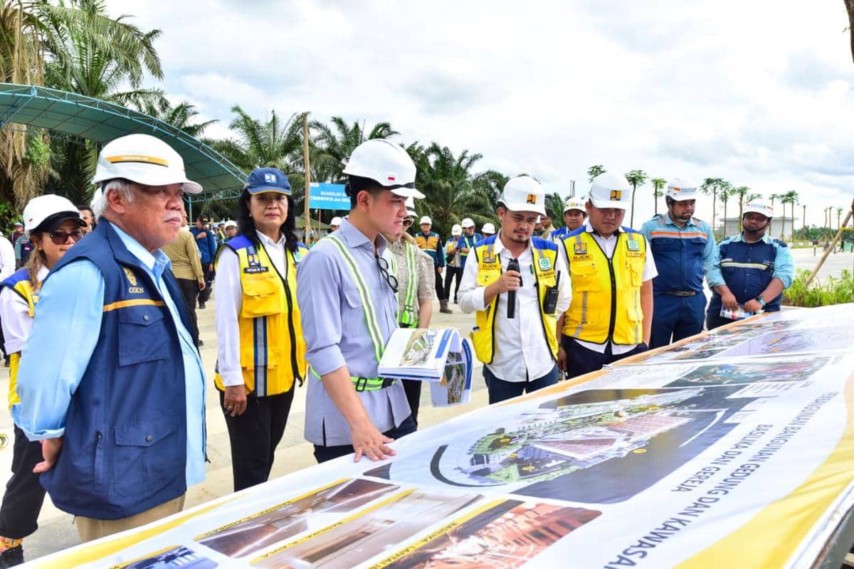 Wapers, Gibran Rakabuming lakukan kunjungan kerja ke IKN tinjau sejumlah proyek startegis. Foto Humas OIKN