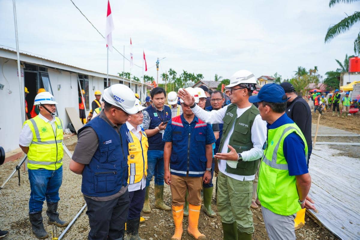Pembangunan Hunian Danantara (Huntara) untuk korban banjir bandang di Aceh Tamiang. (Dokumentasi istimewa untuk IDN Times)