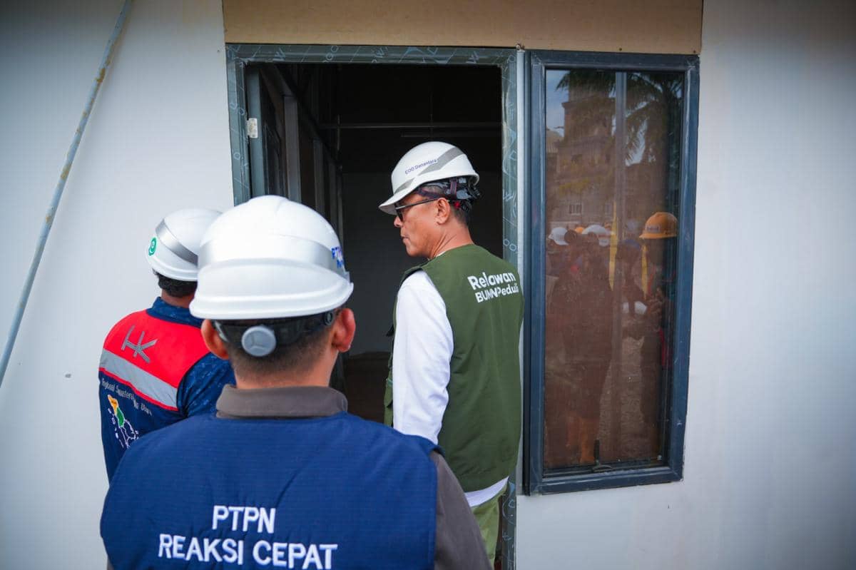 Pembangunan Hunian Danantara (Huntara) untuk korban banjir bandang di Aceh Tamiang. (Dokumentasi istimewa untuk IDN Times)