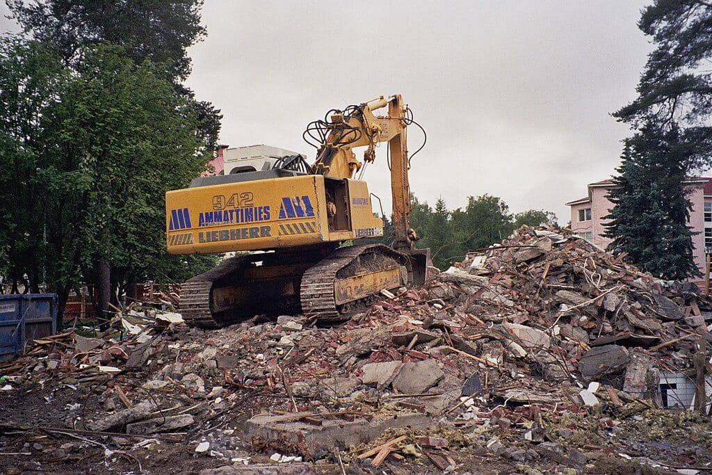 ilustrasi penghancuran bangunan