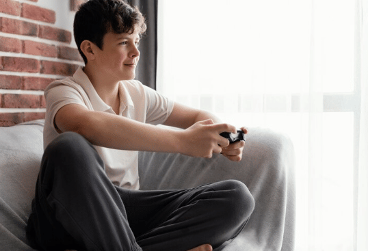 ilustrasi bermain game