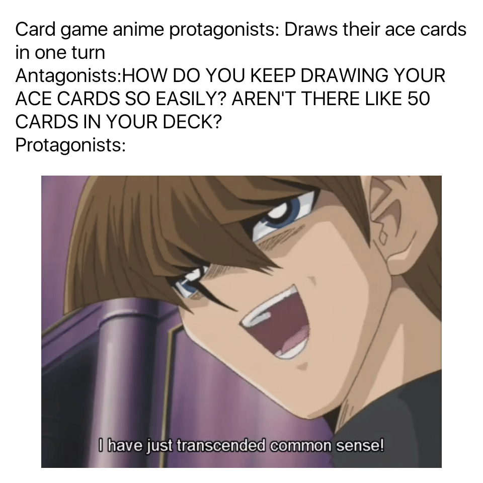 meme anime tentang permainan kartu
