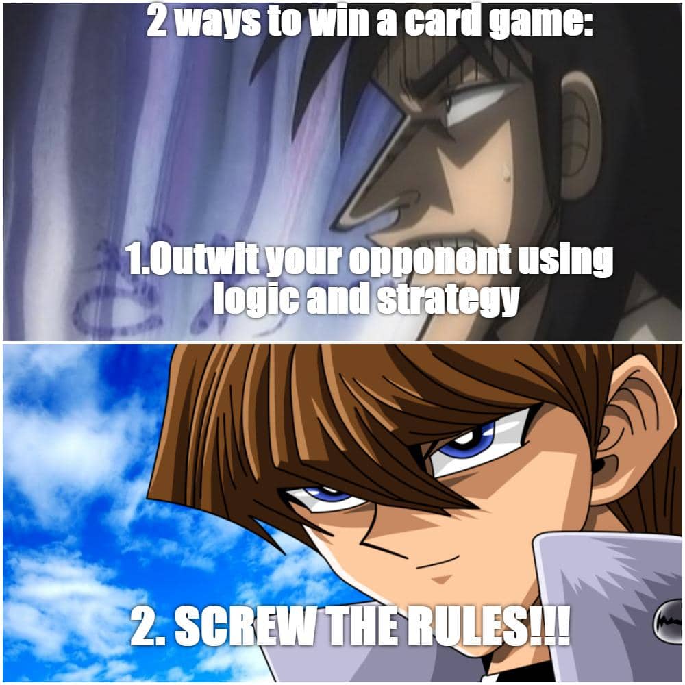 meme anime tentang permainan kartu