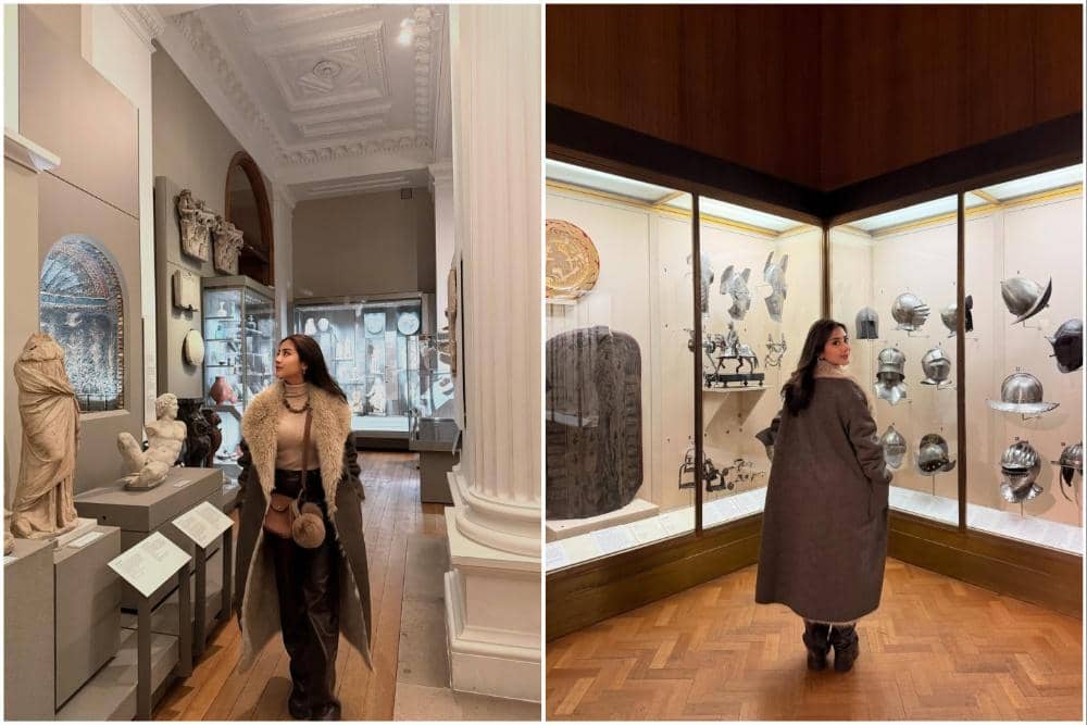 Ghea Youbi saat mengunjungi museum Fitzwilliam di Cambridge.