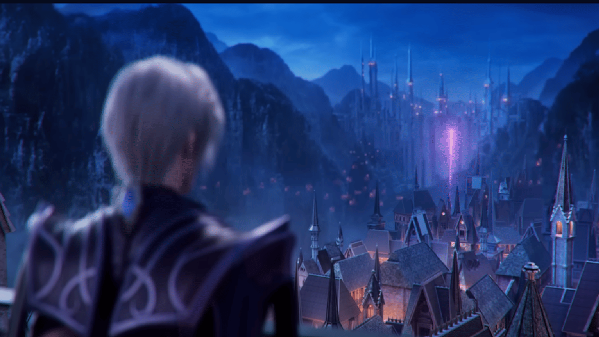 Pemimpin keluarga Paxley, Aamon, memantau Kastil Aberleen