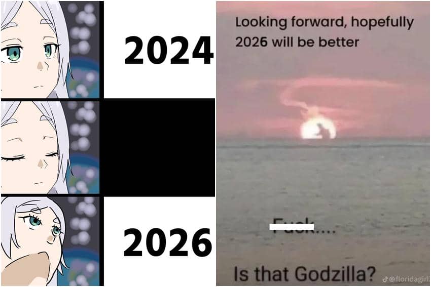 kolase meme tahun baru 2026
