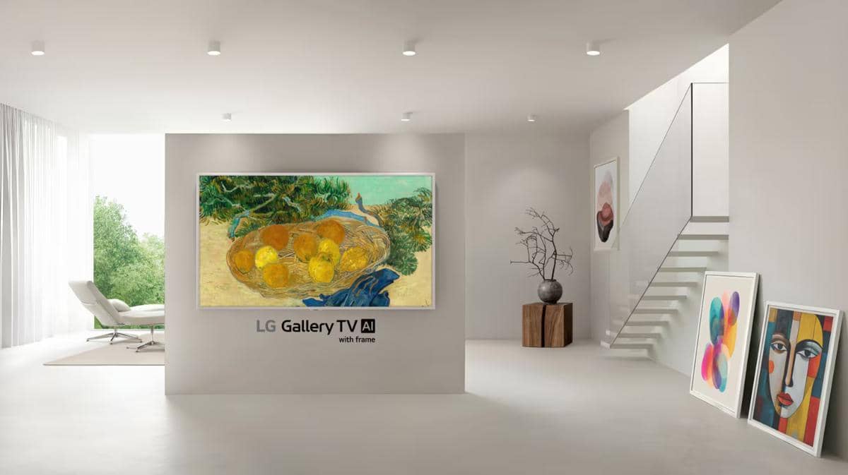 ilustrasi LG Gallery TV AI with frame