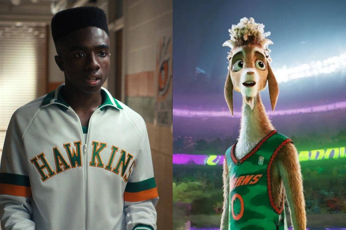 Caleb McLaughlin dalam serial Stranger Things dan adegan dalam film Goat