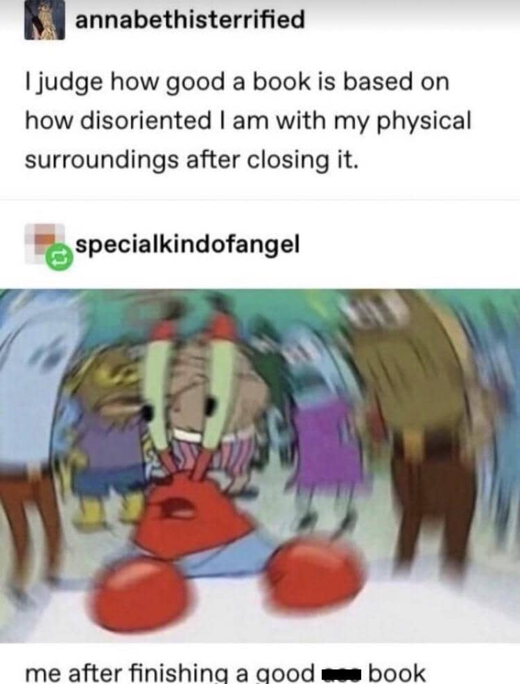 meme SpongeBob tentang buku