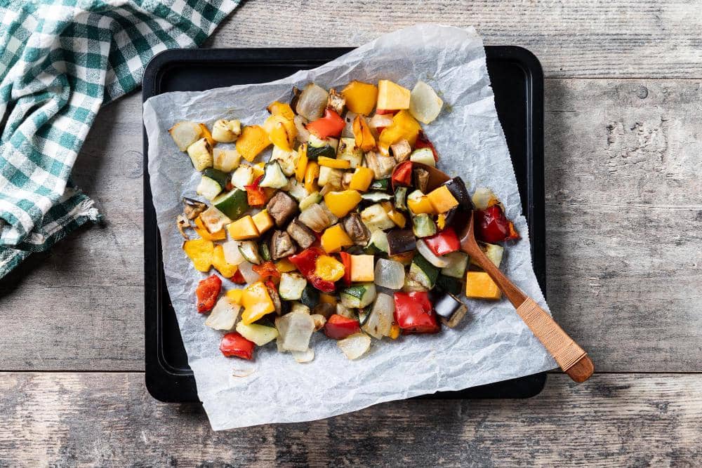 Roasted vegetables.