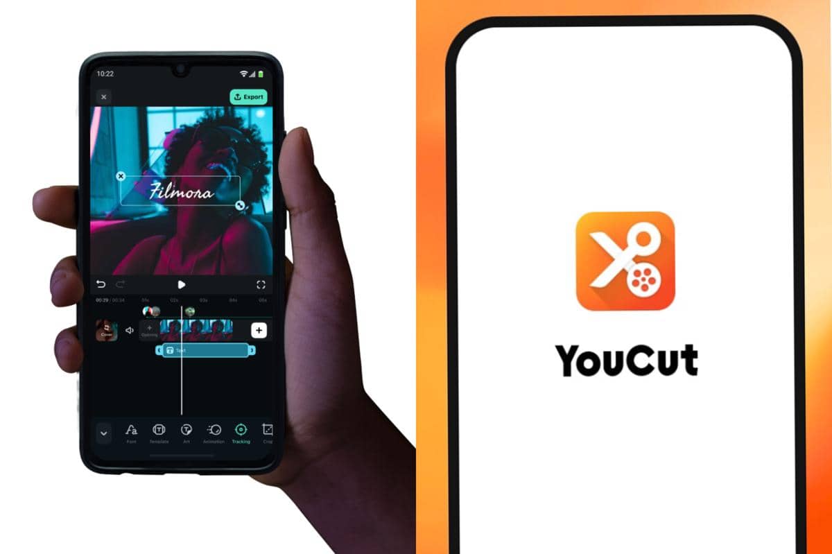 ilustrasi Filmora dan YouCut