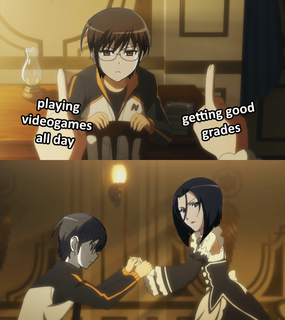 meme anime tentang pilih salah satu