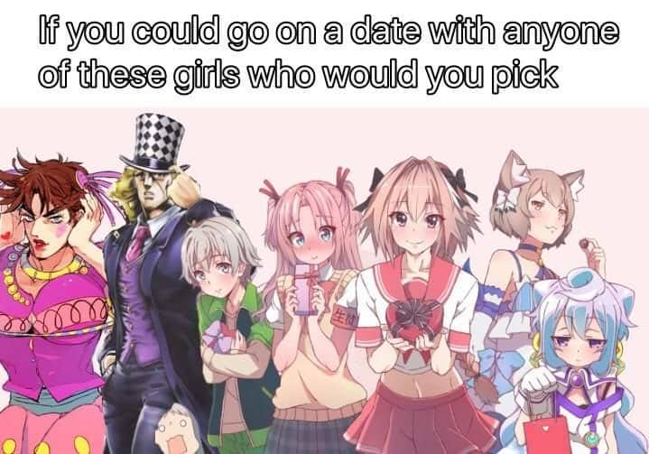 meme anime tentang pilih salah satu