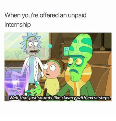 meme magang gak dibayar