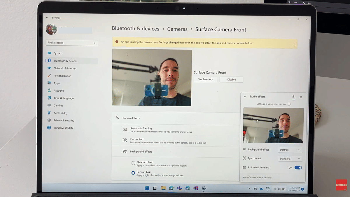 ilustrasi Windows Studio Effects