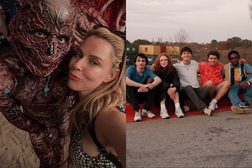 potret behind the scenes Stranger Things