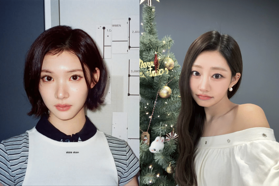 Potret Jiwoo Hearts2Hearts dan Julie Kiss of Life