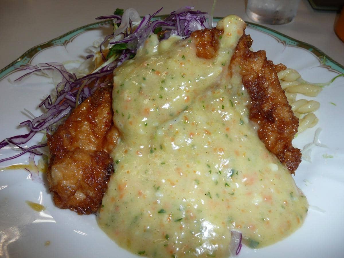 ilustrasi chicken nanban saus tartar keju