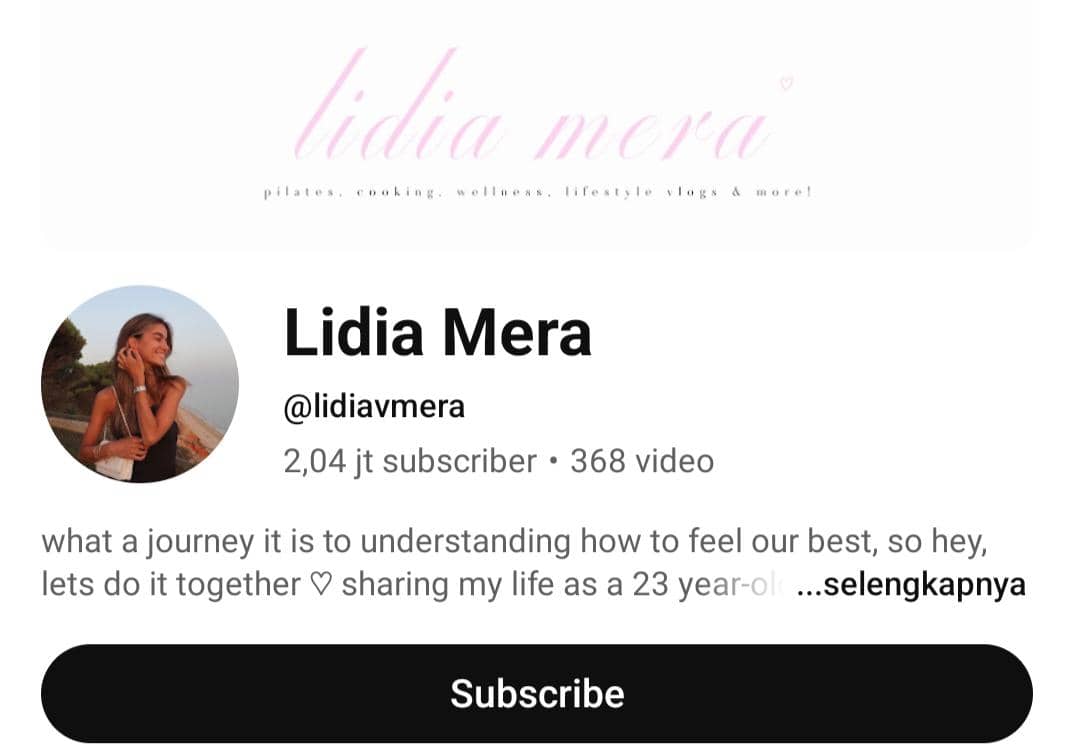 channel YouTube pilates Lidia Mera 