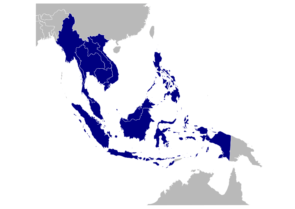 Peta kawasan Asean dan Indonesia