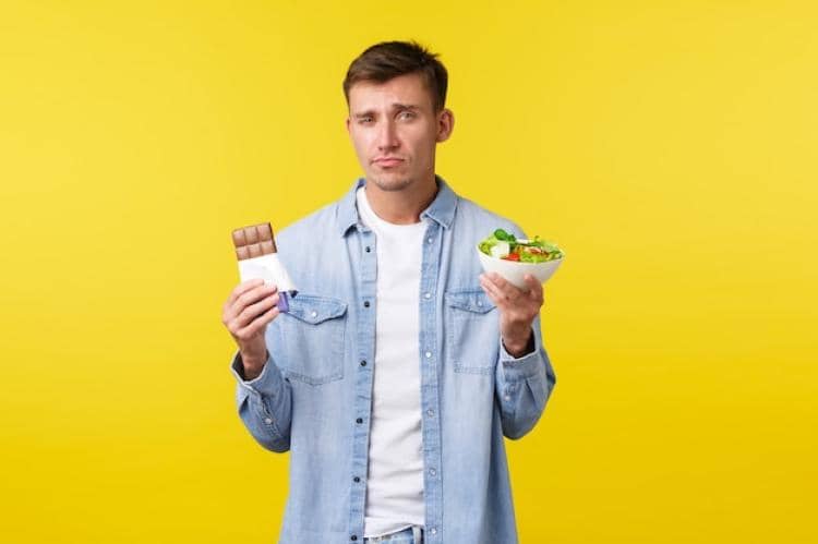 ilustrasi pria mengurangi konsumsi gula