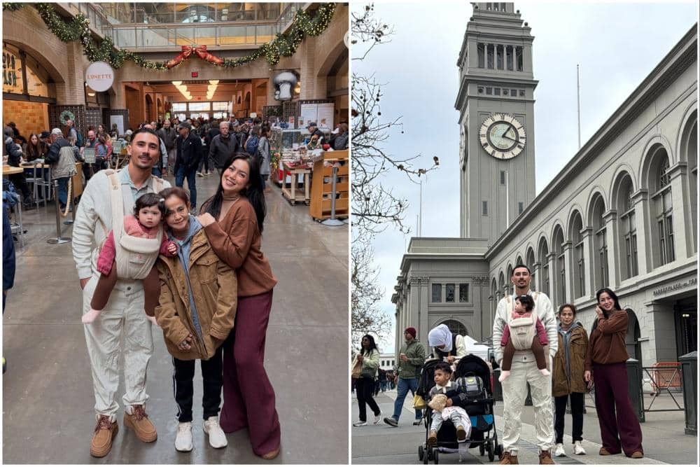 Keluarga Jessica Iskandar jalan-jalan di San Fransisco.