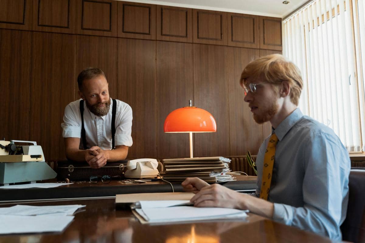 ilustrasi bos yang ngegas mengejar target.