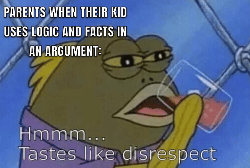 meme debat dengan orangtua