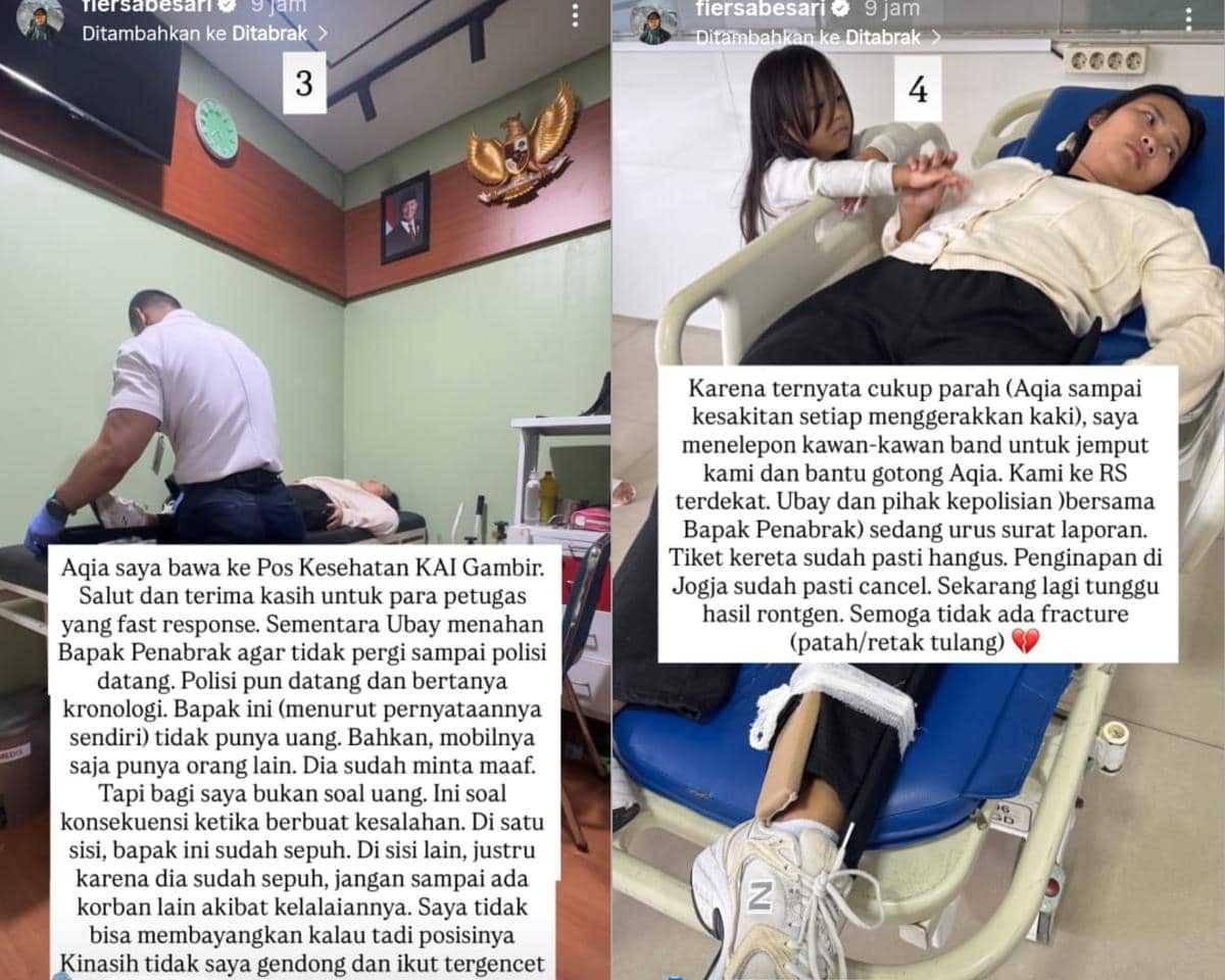 Kronologi istri Fiersa Besari ditabrak mobil dari belakang