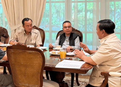 Prabowo bertemu Satgas Pemulihan Bencana
