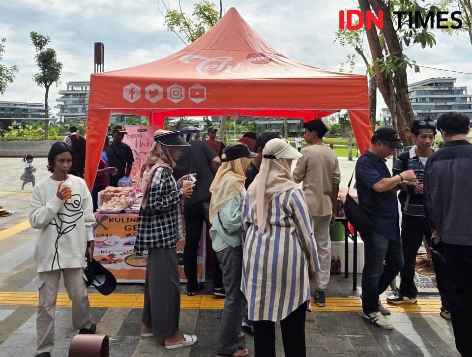 Ribuan pengunjung IKN yang berbelanja di KIPP Bazar UMKM