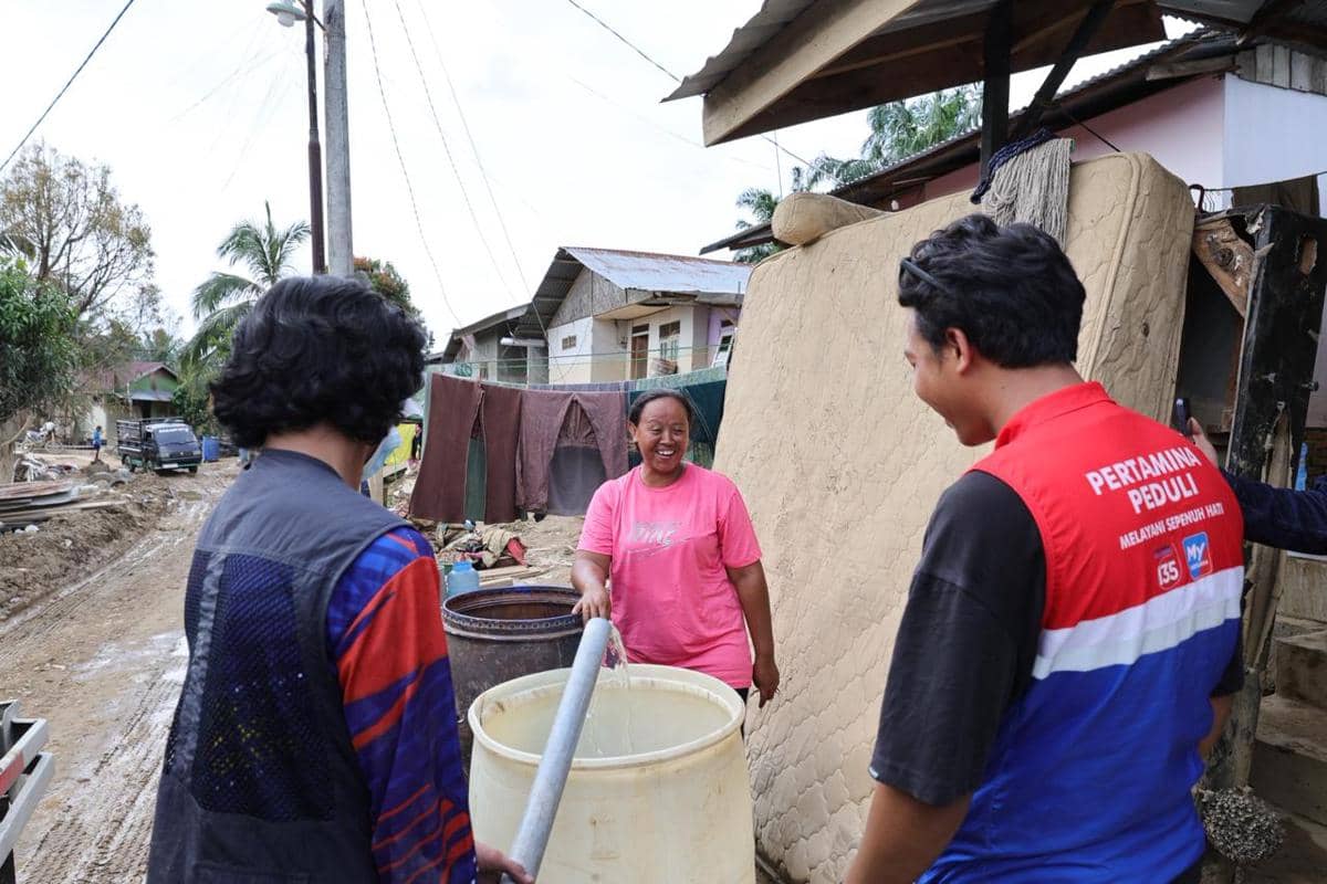 Pertamina salurkan air bersih untuk warga Aceh Tamiang (dok.Pertamina)