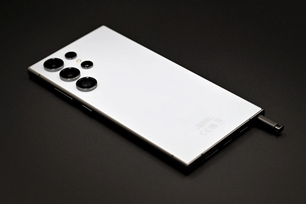 ilustrasi HP dan stylus