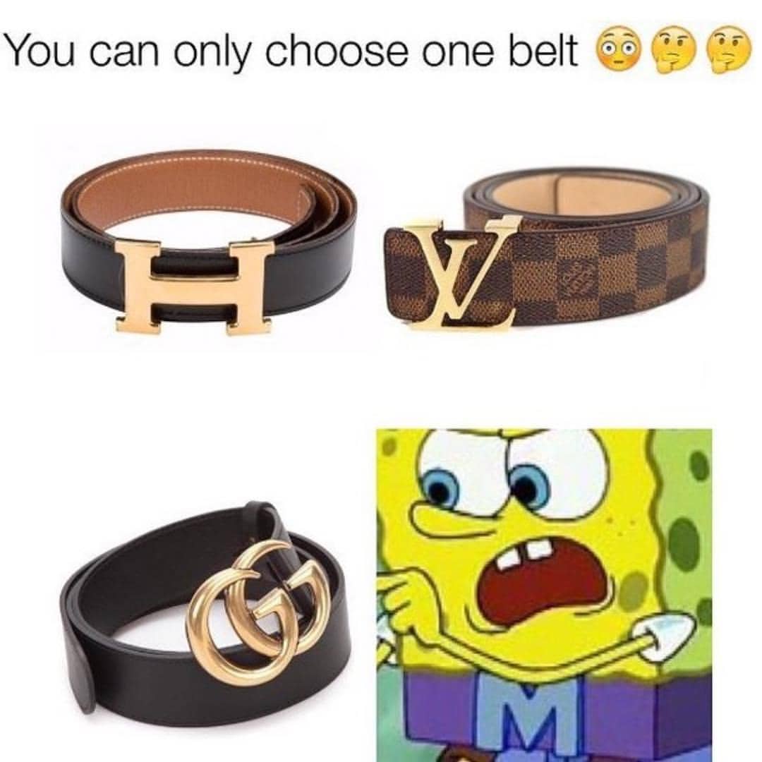 meme SpongeBob tentang sabuk