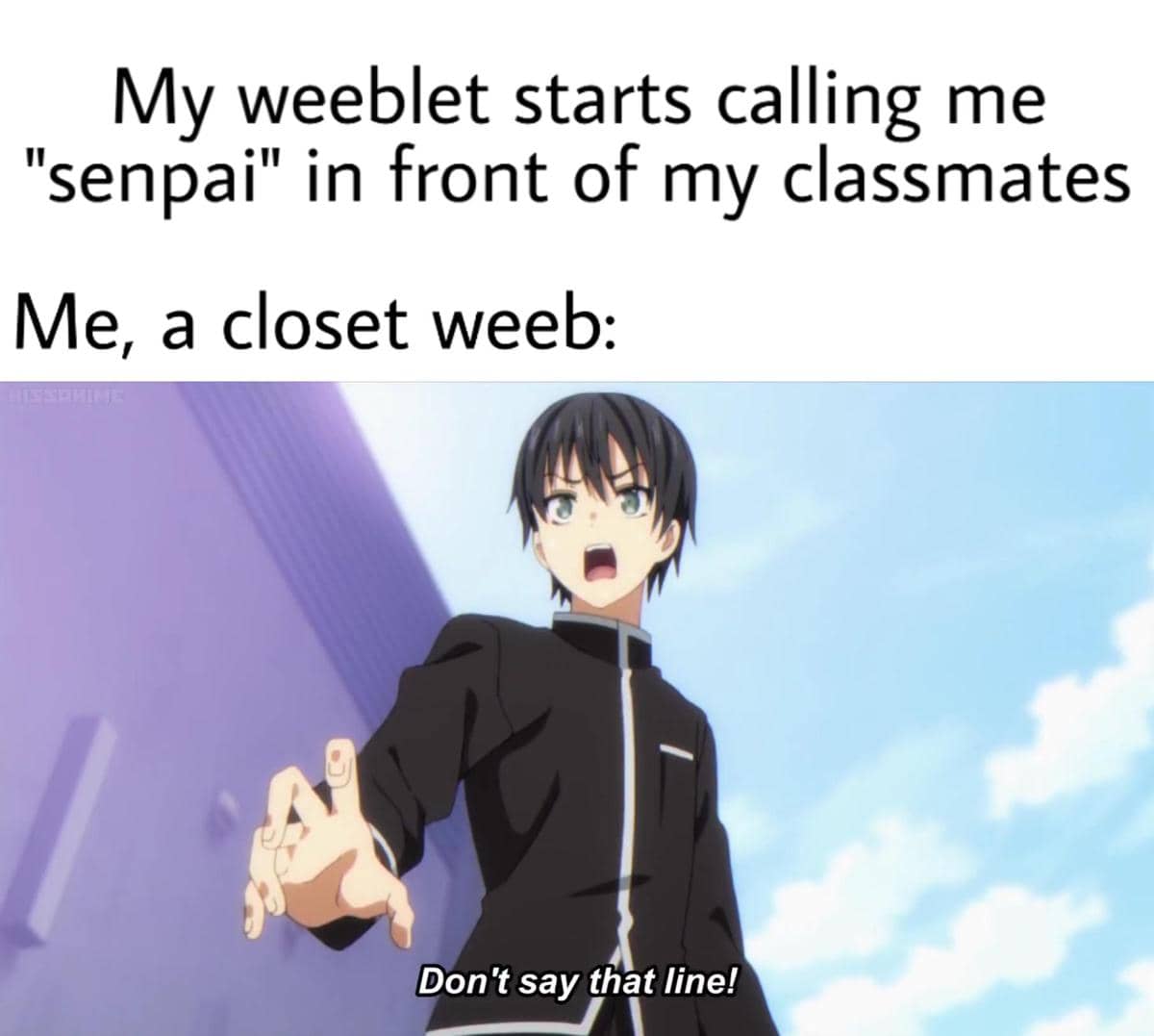 meme anime tentang teman wibu