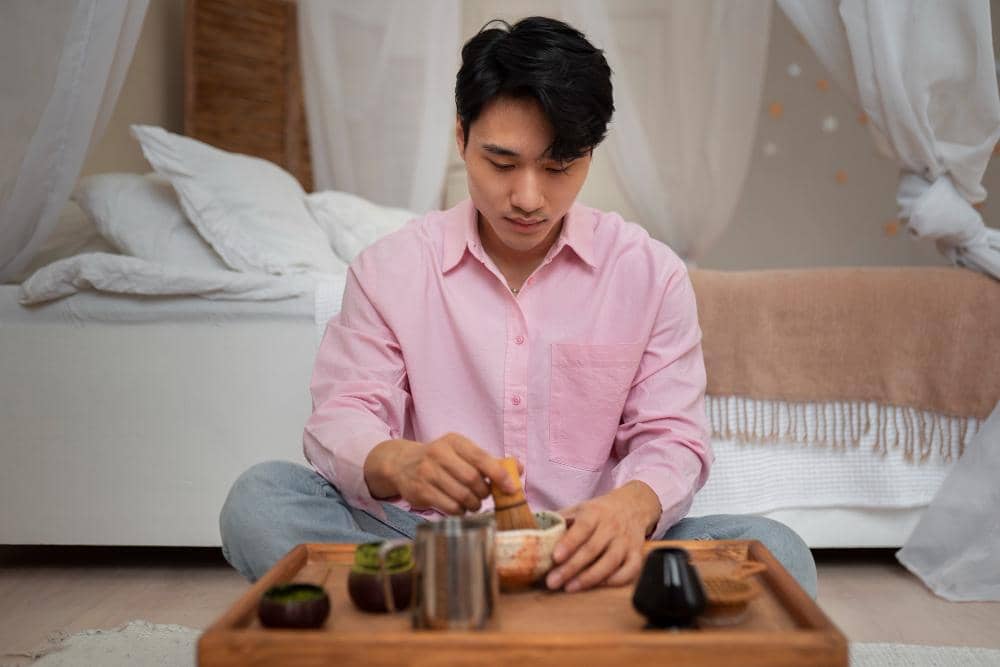 ilustrasi self care ritual cowok