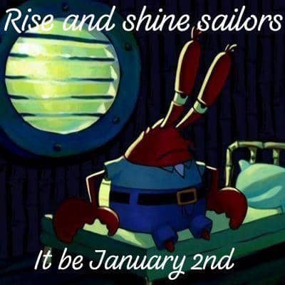 meme SpongeBob tentang Januari