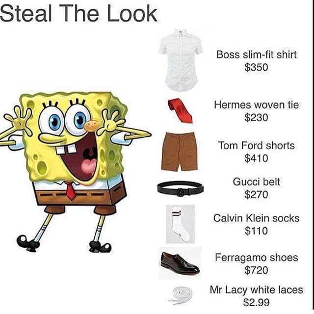 meme SpongeBob tentang sabuk