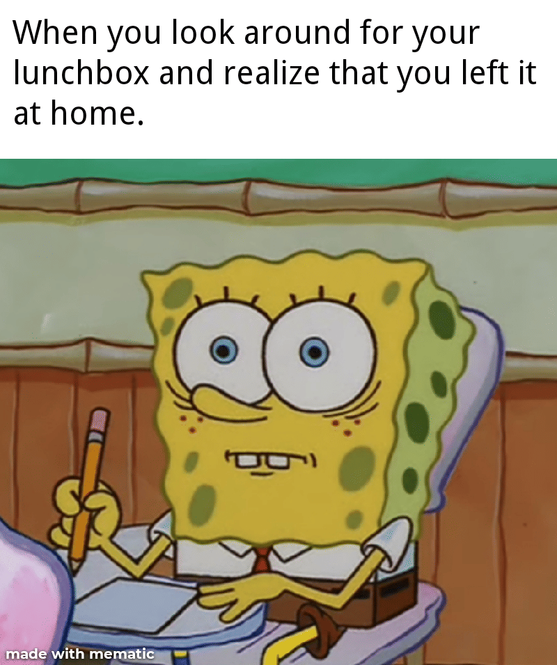 meme SpongeBob tentang mimpi buruk