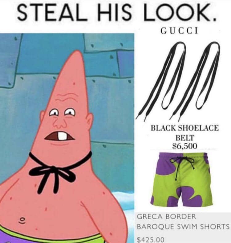 meme SpongeBob tentang sabuk