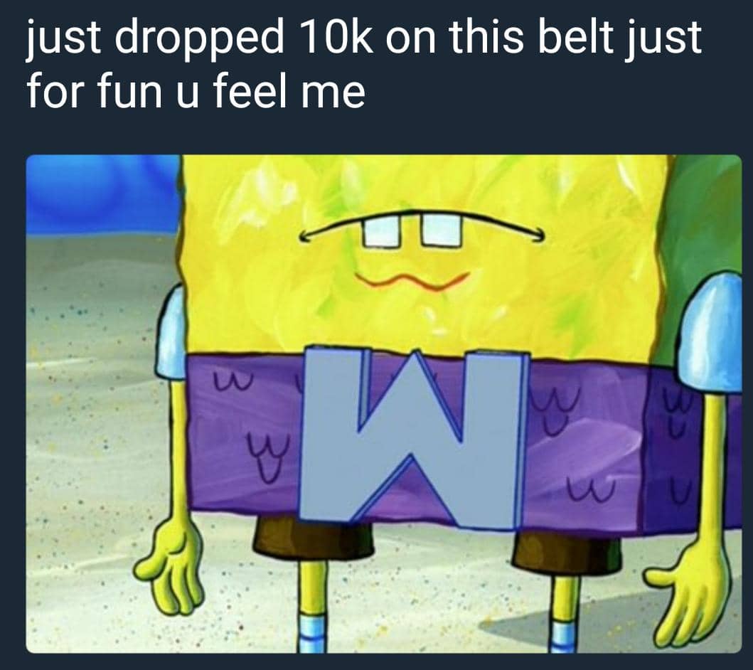 meme SpongeBob tentang sabuk