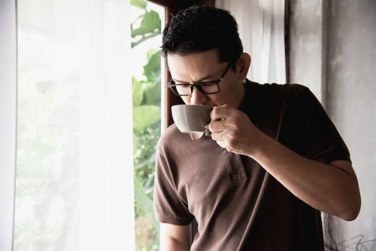 ilustrasi pria pecinta matcha